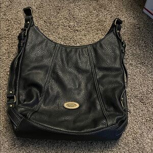 Bolo Black Leather Hobo Bag